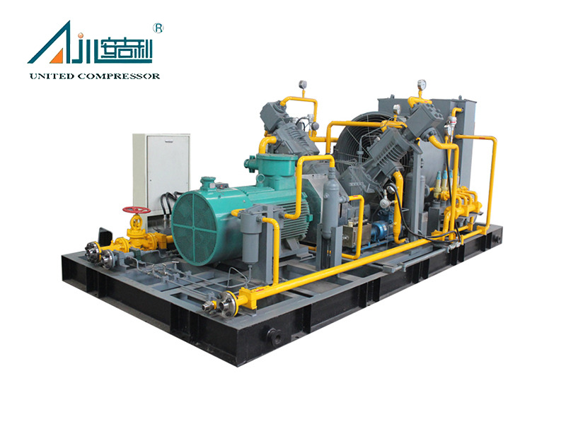 ضاغط ترددي CNG عالي الضغط خالٍ من الزيت بقدرة 500 نيوتن متر مكعب في الساعة