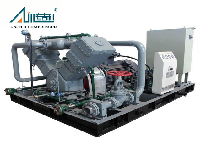 ضاغط غاز طبيعي عالي التدفق 1200 نيوتن متر مكعب في الساعة خالي من الزيت من النوع V