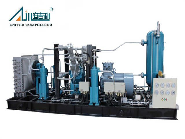 محطات تعبئة الغاز ذات الضاغط المكبس CNG الخالية من الزيت ذات الضغط العالي